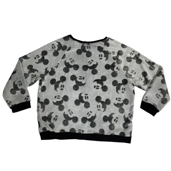 Disney fleece pajamas gray mickey mouse soft long sleeve pullover joggers XXL - Picture 8 of 11